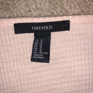 Forever 21 Pink long sleeve crop top